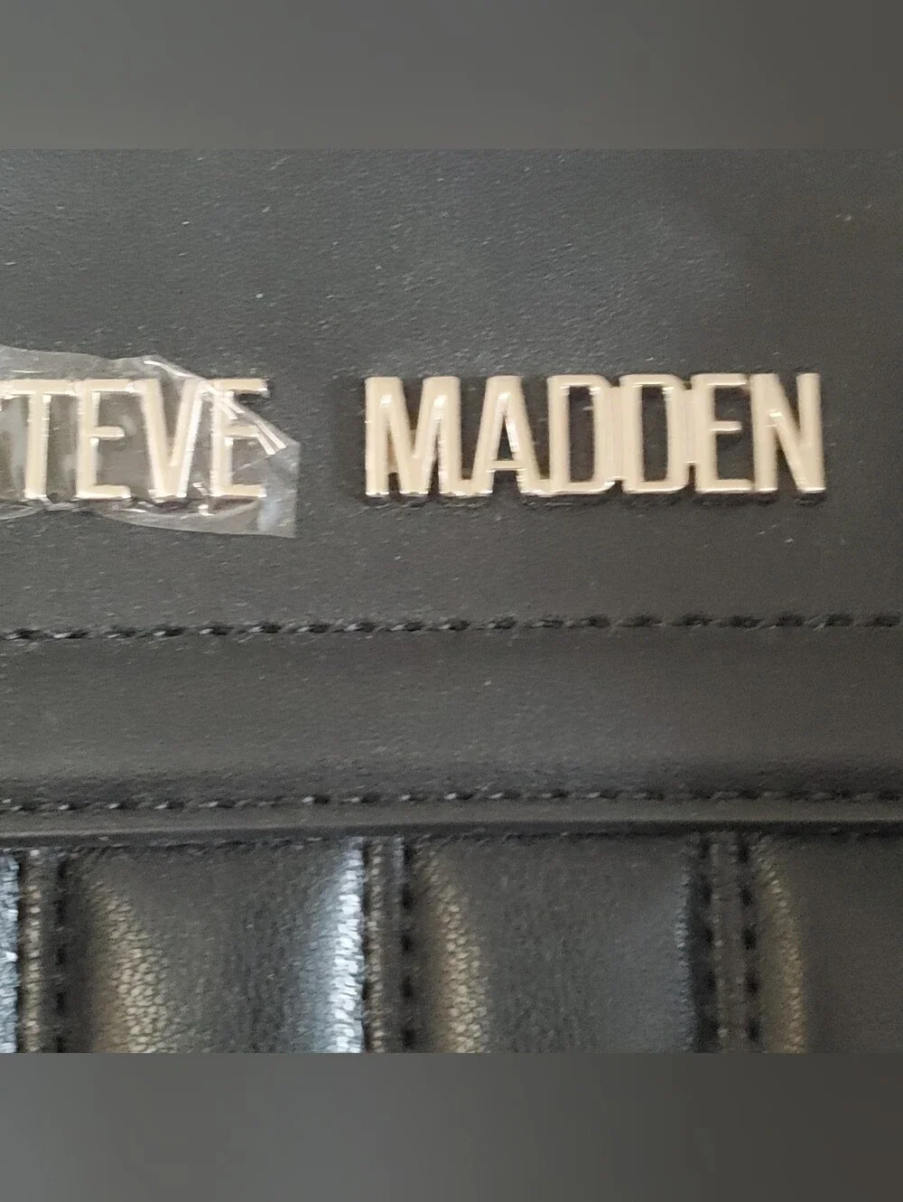 STEVE MADDEN NWT BJOVER BLACK QUILTED SATCHEL BAG.